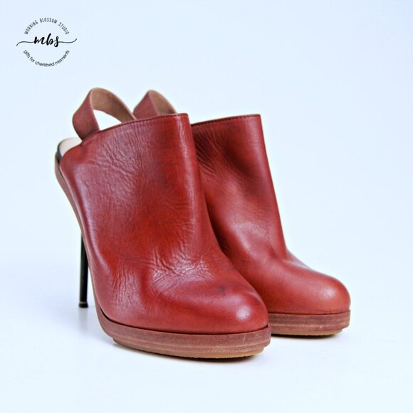 Nicholas Kirkwood Heeled Booties Brown Women EU 40.5 US 9-9.5 - Picture 2 of 15